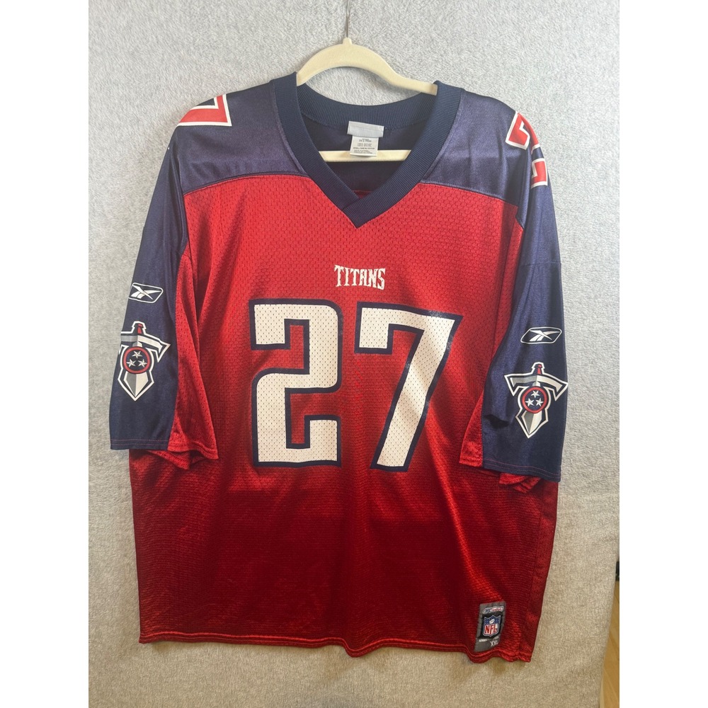 Vintage Reebok NFL Tennessee Titans Eddie George 27 Jersey Red Mens 2XL